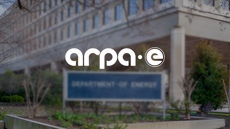 ARPA-E logo over the US Department of Energy building exterior.