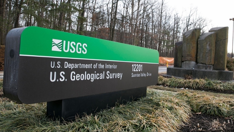 U.S. Geological Survey headquarters sign